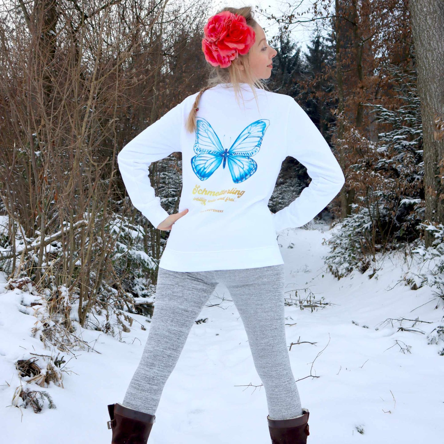 Schmetterling Bio-Pullover, völlig wild und frei
