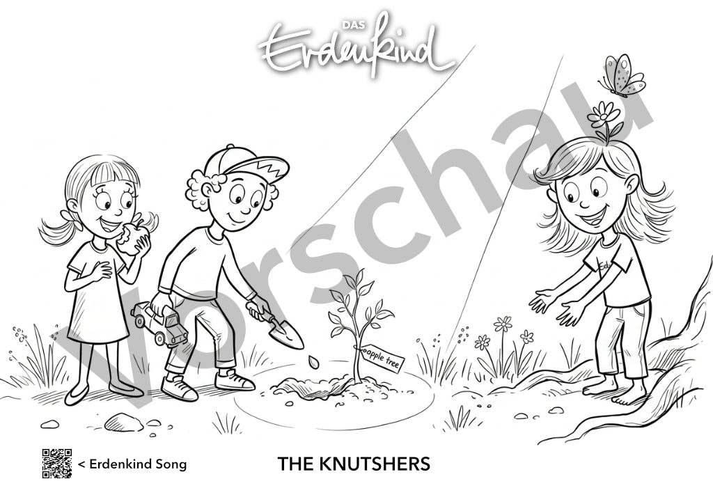 Das Erdenkind Ausmalbilder - 5 teiliges Set (zum Ausdrucken A4 - PDF)