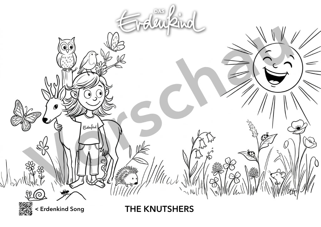 Das Erdenkind Ausmalbilder - 5 teiliges Set (zum Ausdrucken A4 - PDF)