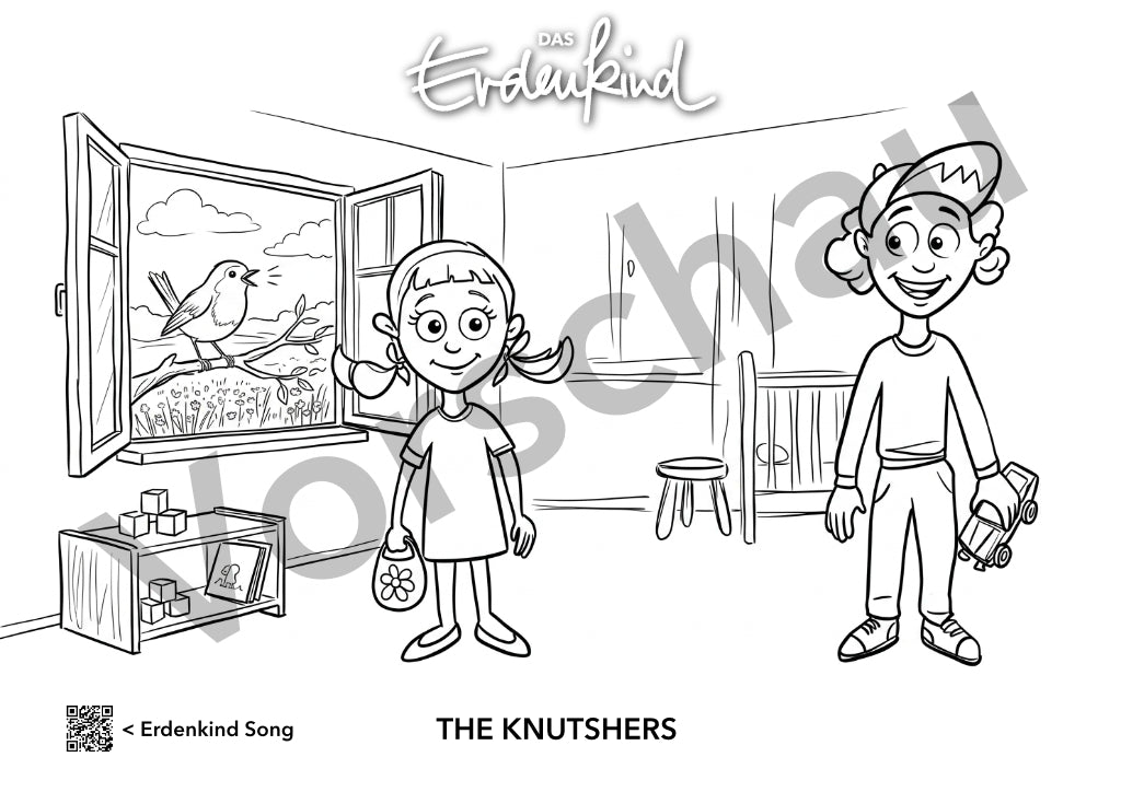 Das Erdenkind Ausmalbilder - 5 teiliges Set (zum Ausdrucken A4 - PDF)