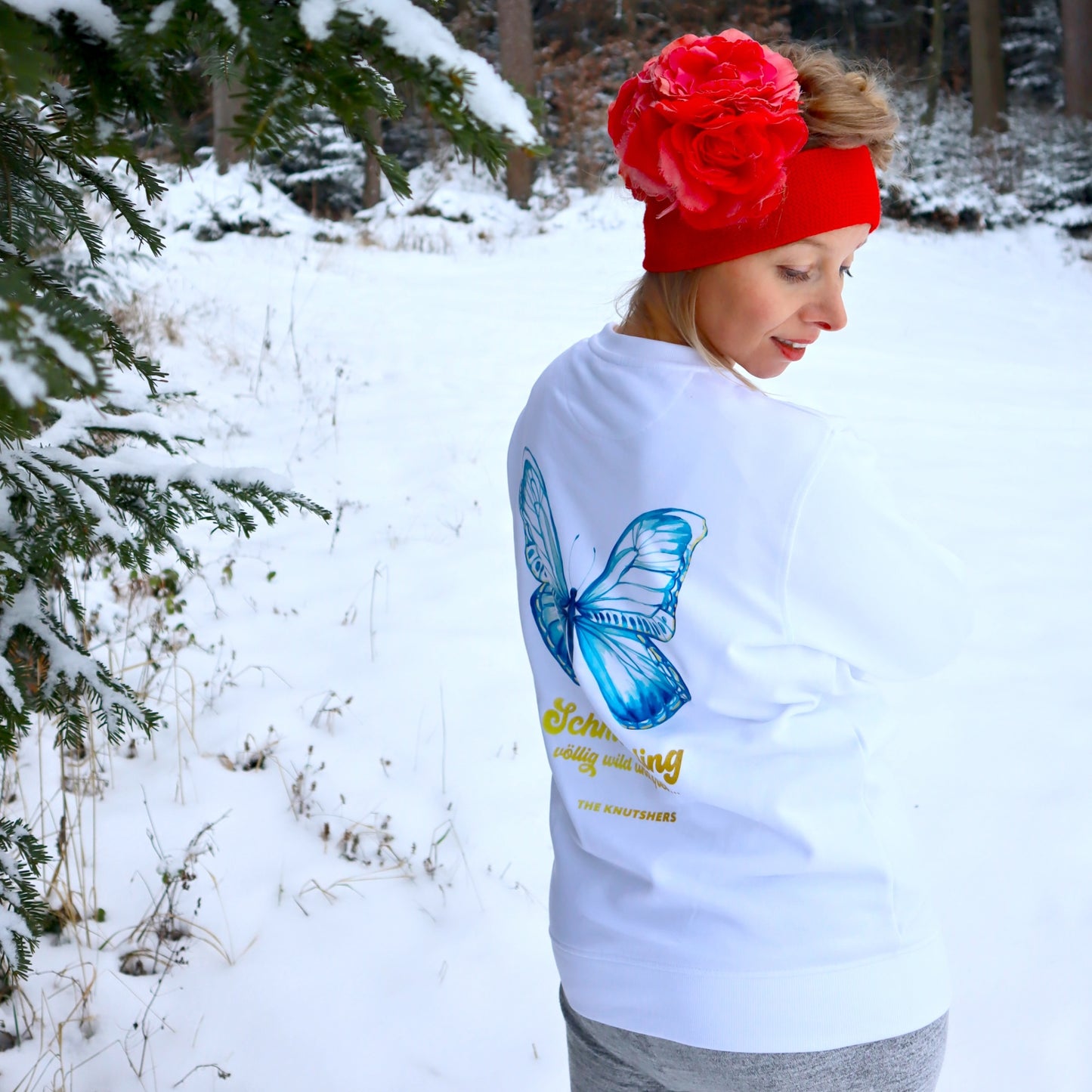 Schmetterling Bio-Pullover, völlig wild und frei
