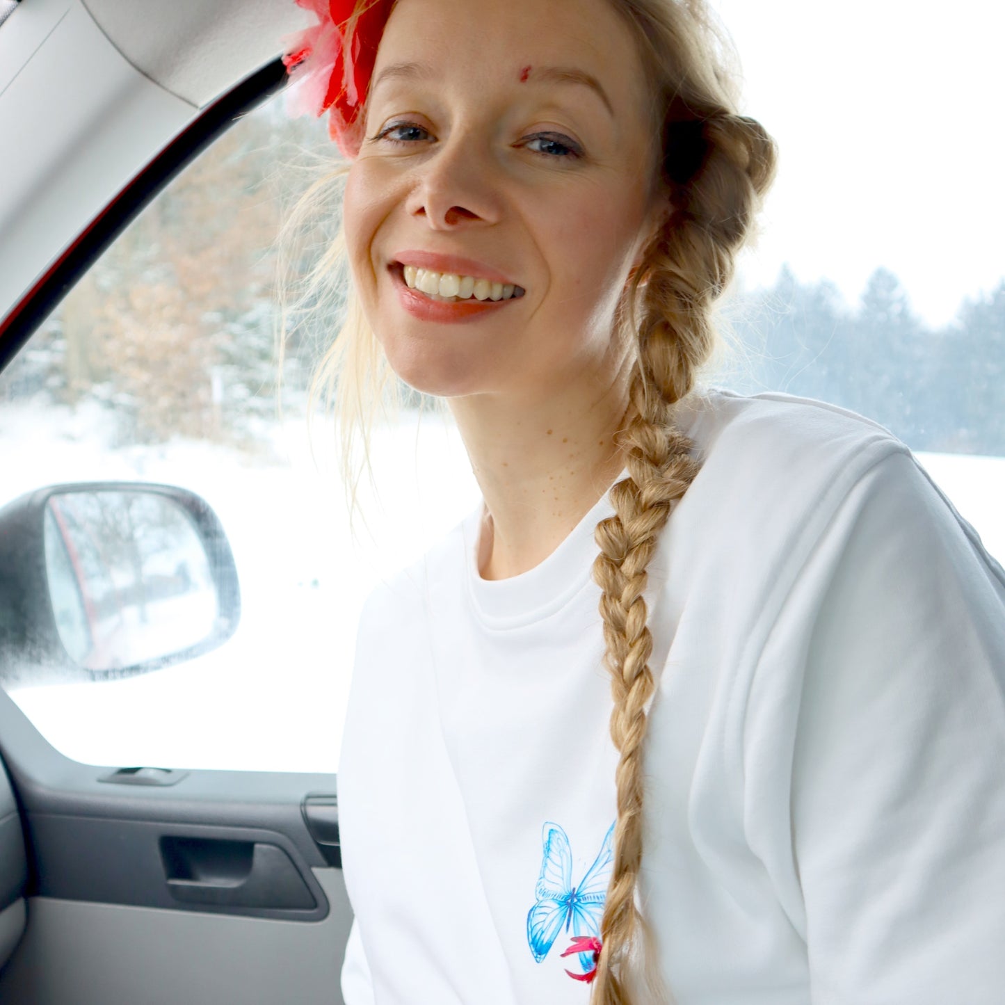 Schmetterling Bio-Pullover, völlig wild und frei