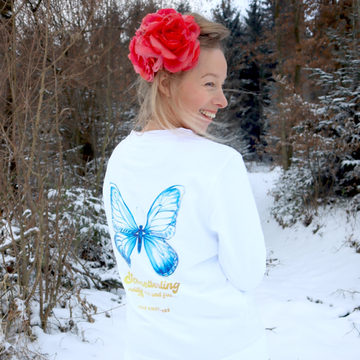 Schmetterling Bio-Pullover, völlig wild und frei