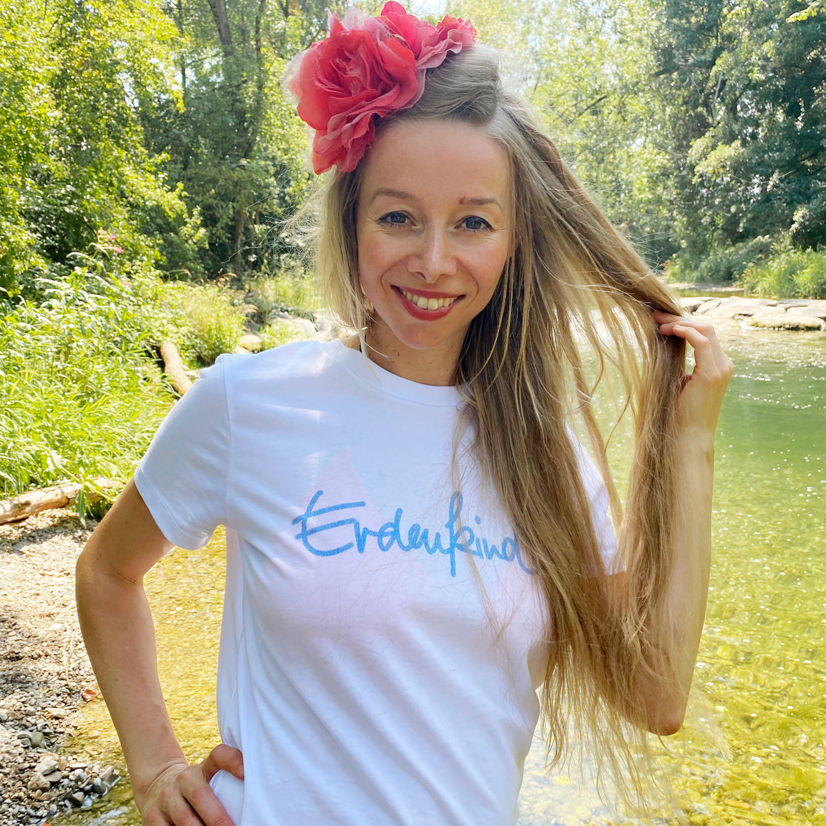 Bio Erdenkind T-Shirt für Frauen (weiss)